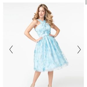 Unique Vintage Snowflake Valentina Swing Dress